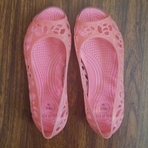 Pink Crocks Jelly Shoe Slip On Water Pool Play